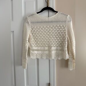 Cream Crochet Top